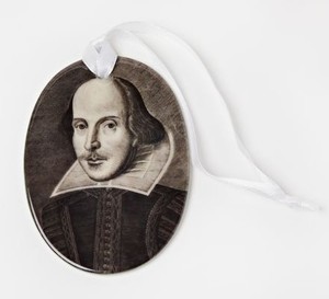 William Shakespeare's Portrait Porcelain Ornament
